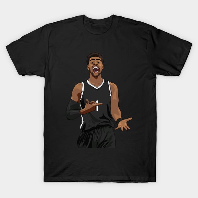 D'Angelo Russell Cartoon T-Shirt by hesxjohnpaul